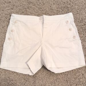 Banana Republic White Cotton Shorts